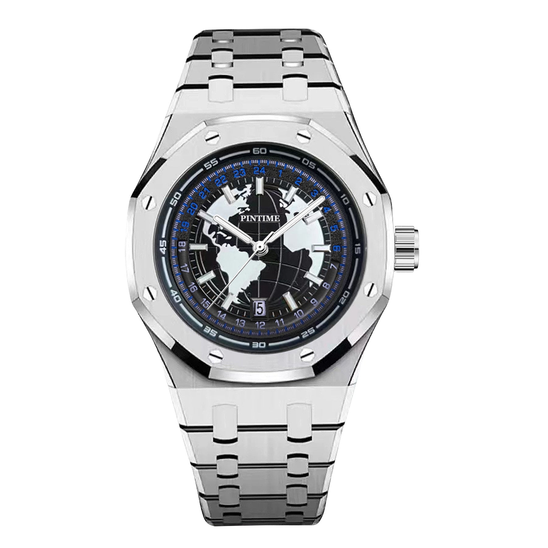 PINTIME/Pin Shi New Wandering Earth Men's Watch Waterproof Luminous Calendar Steel Band Quartz Guangzhou Watch